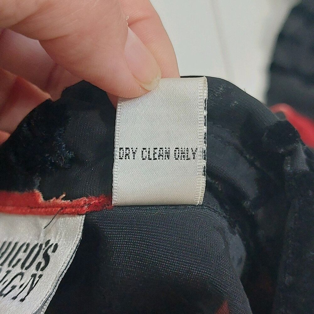 Chicos Design Burnt Velvet Silk Blend Shirt Women's Sz 3 Button Up Blouse Artsy - Picture 6 of 8